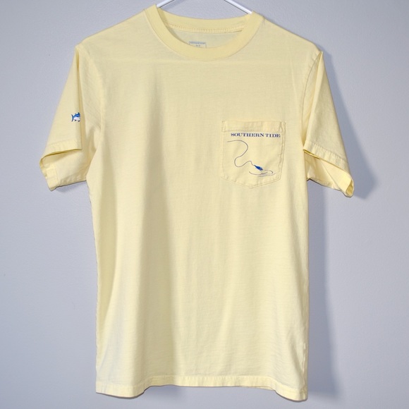 (SOLD) Southern Tide Light Yellow Tshirt - S - Picture 2 of 7